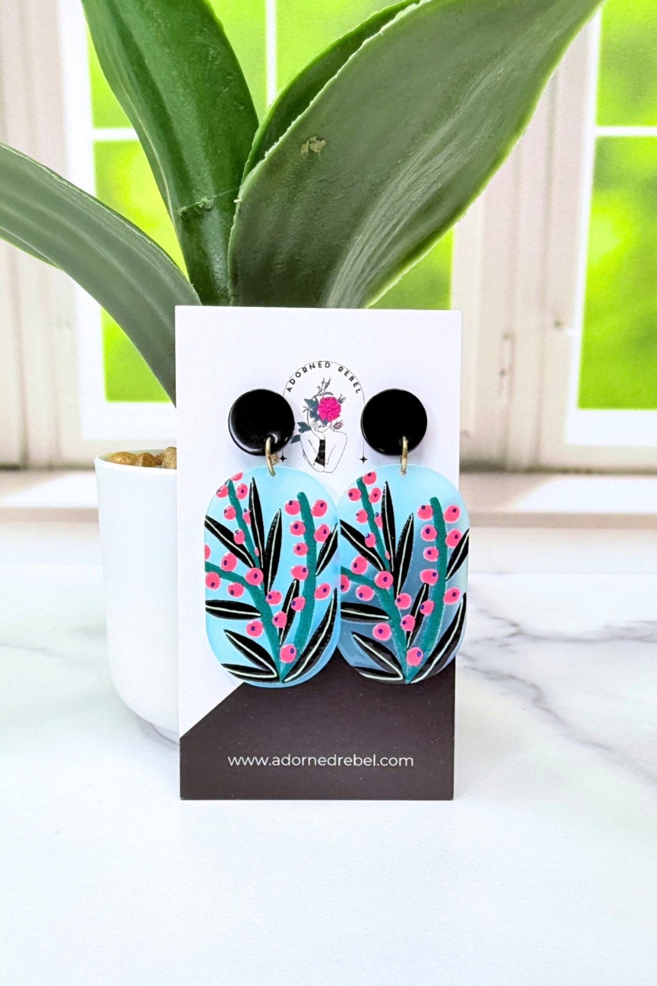 Botanical Bloom Drop Earrings - Adorned Rebel