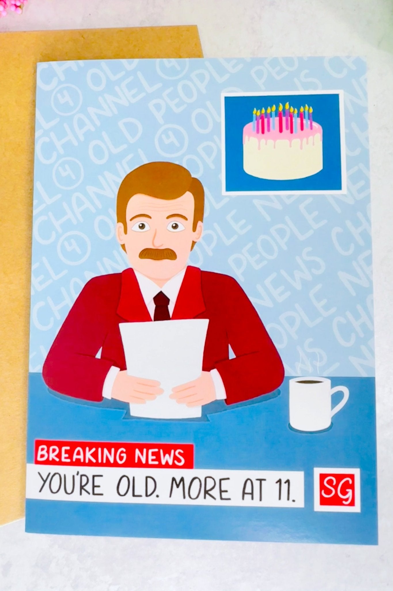 Breaking News Birthday Card - Adorned Rebel