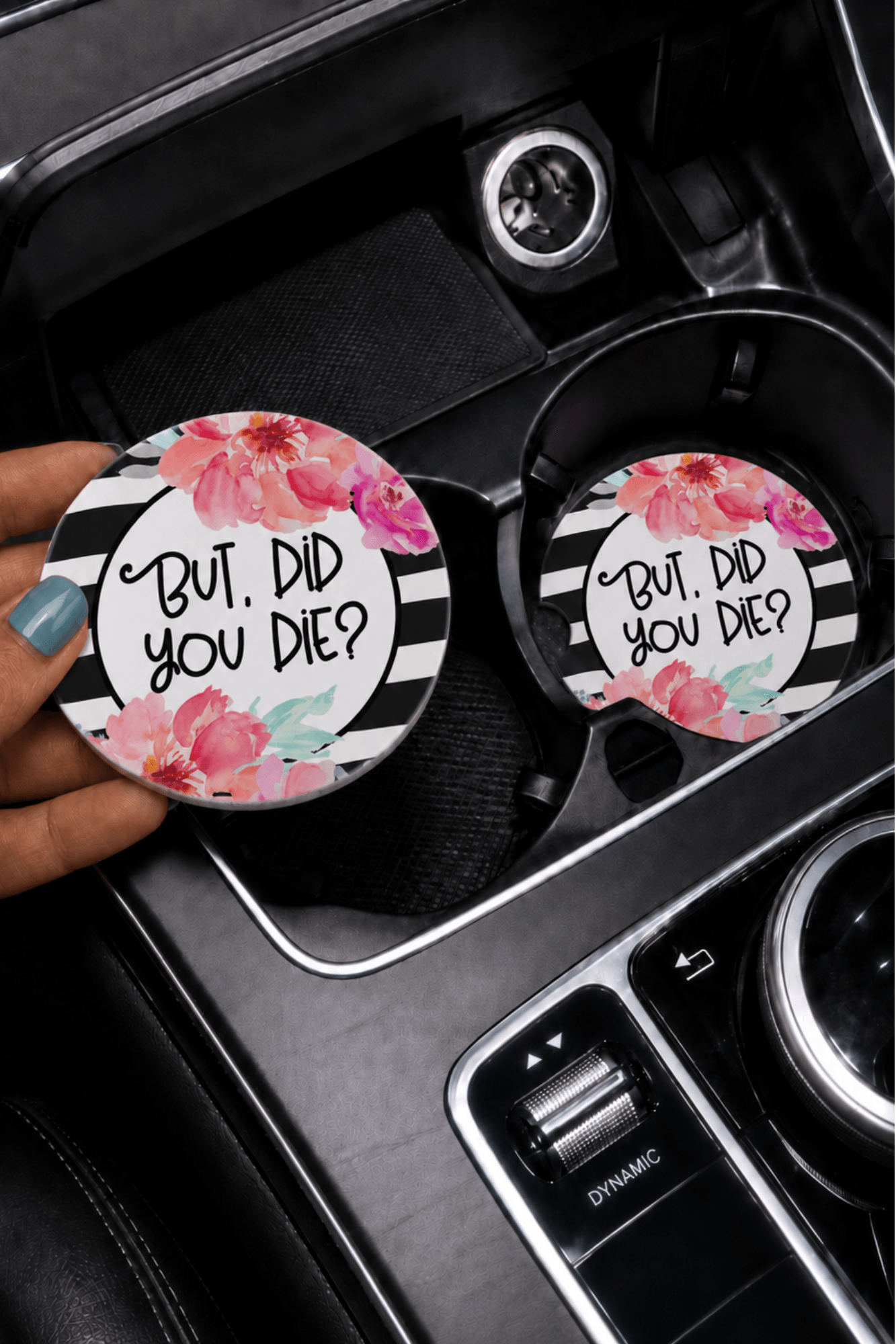 But Did You Die Car Coasters - Adorned Rebel