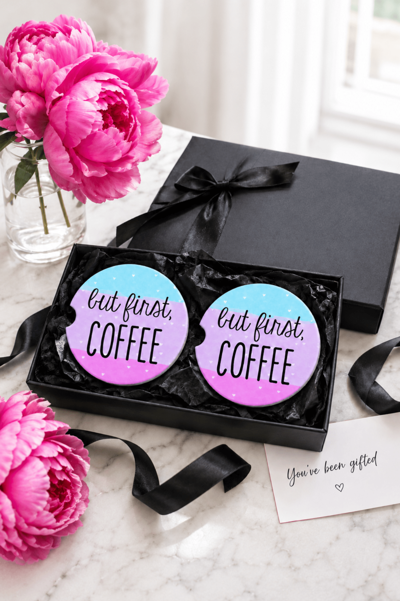 But First, Coffee Car Coasters - Adorned Rebel