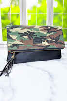 Camo Crush Fold - Over Clutch - Adorned Rebel