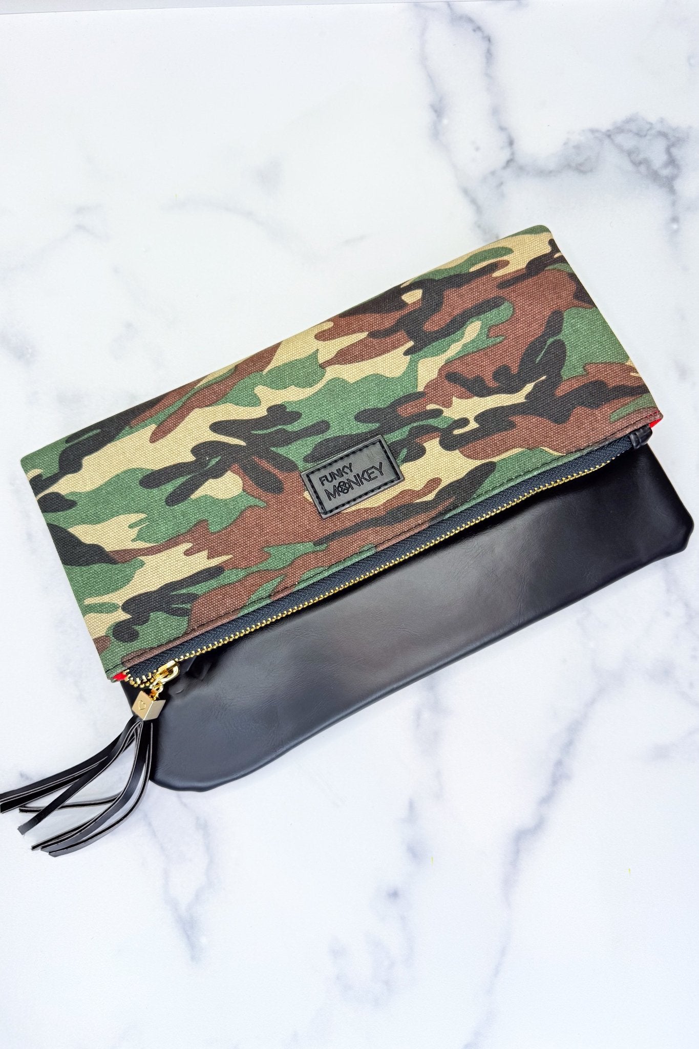 Camo Crush Fold - Over Clutch - Adorned Rebel