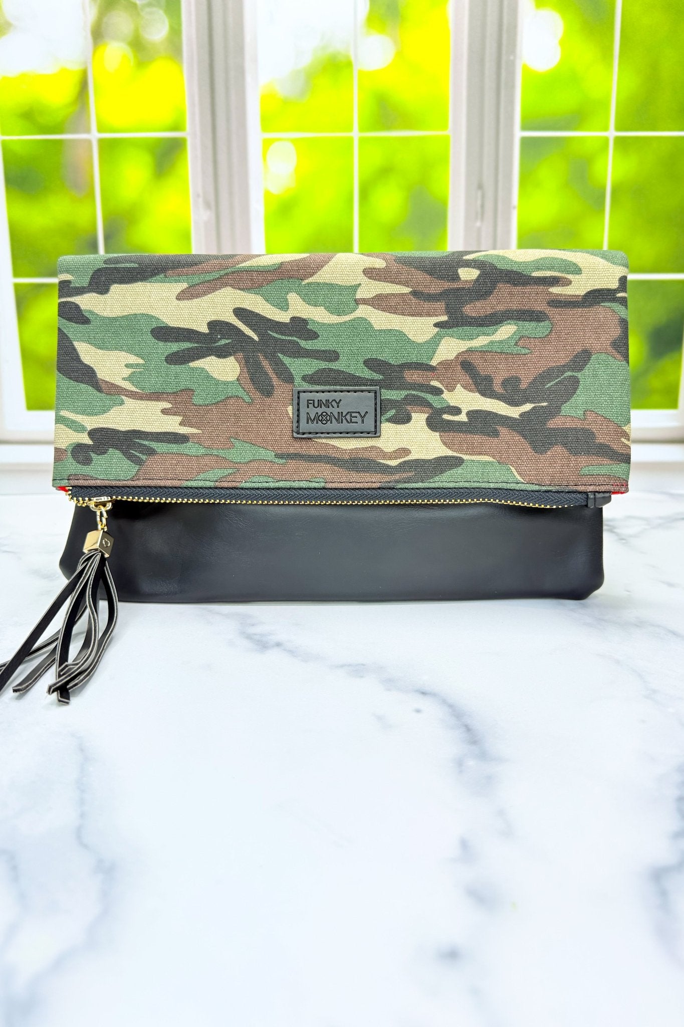 Camo Crush Fold - Over Clutch - Adorned Rebel