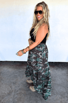 Camo Crush Maxi Skirt - Adorned Rebel