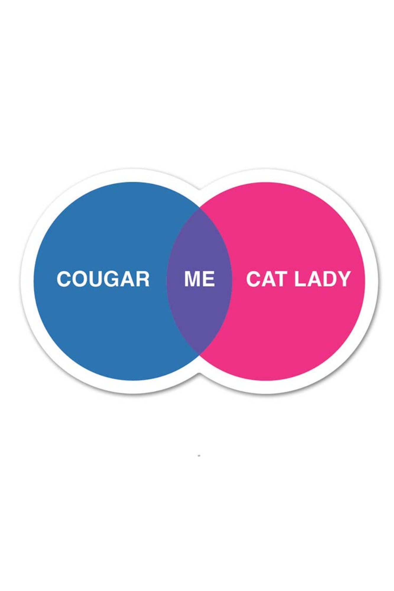 Cougar x Cat Lady Sticker - Adorned Rebel