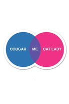 Cougar x Cat Lady Sticker - Adorned Rebel