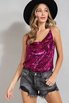 Cowl Neck Sequin Bodysuit | FINAL SALE - Adorned Rebel