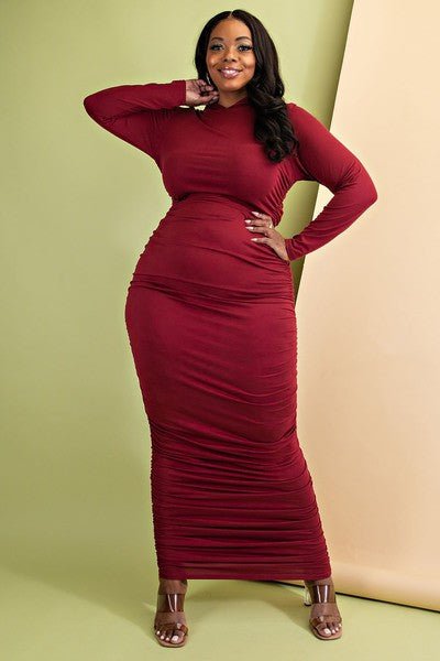 Curve Appeal Hooded Maxi Dress - Adorned Rebel