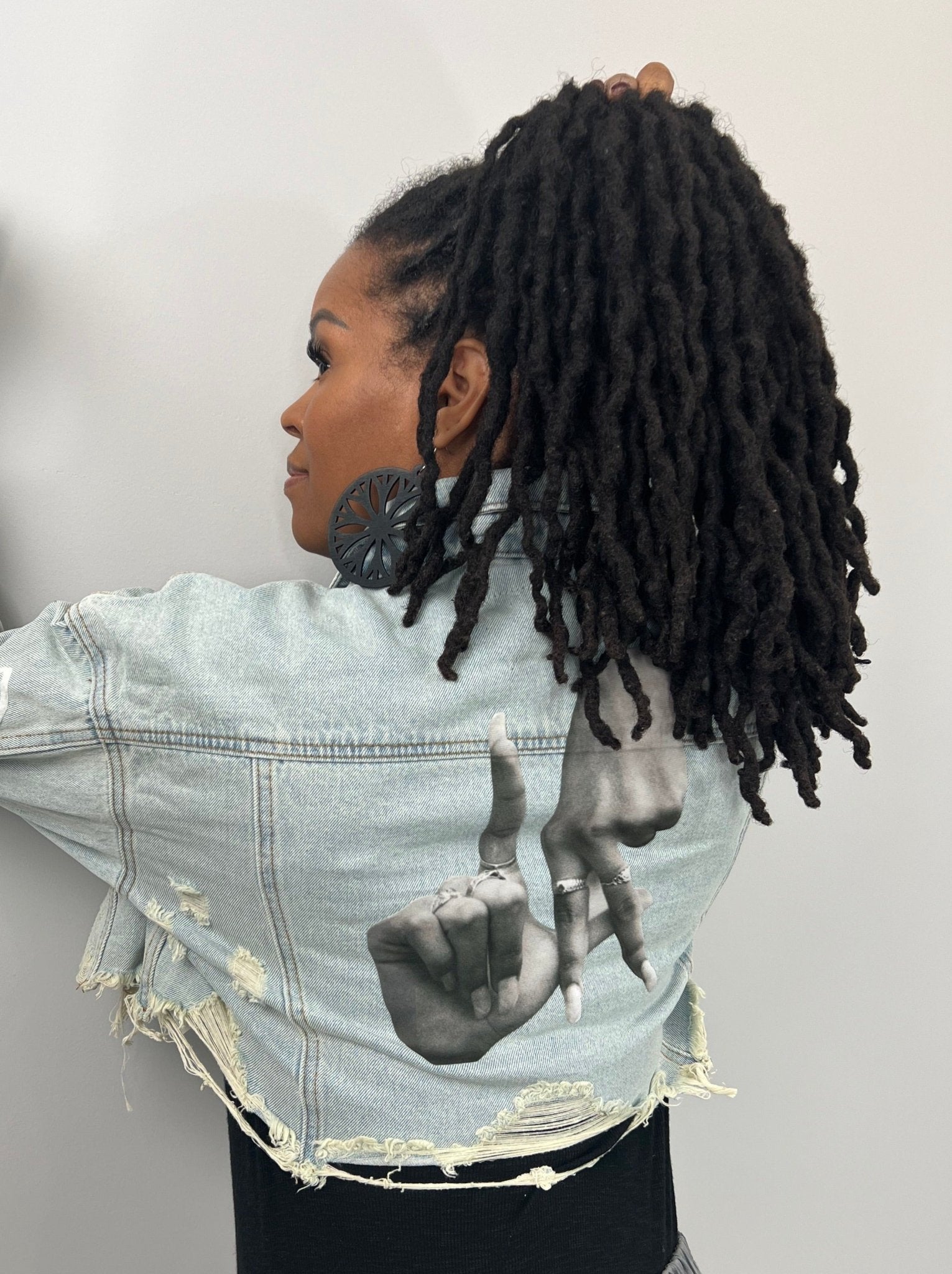 Distressed LA Denim Jacket | FINAL SALE - Adorned Rebel