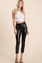 Elastic Waist Sequin Leggings | FINAL SALE - Adorned Rebel