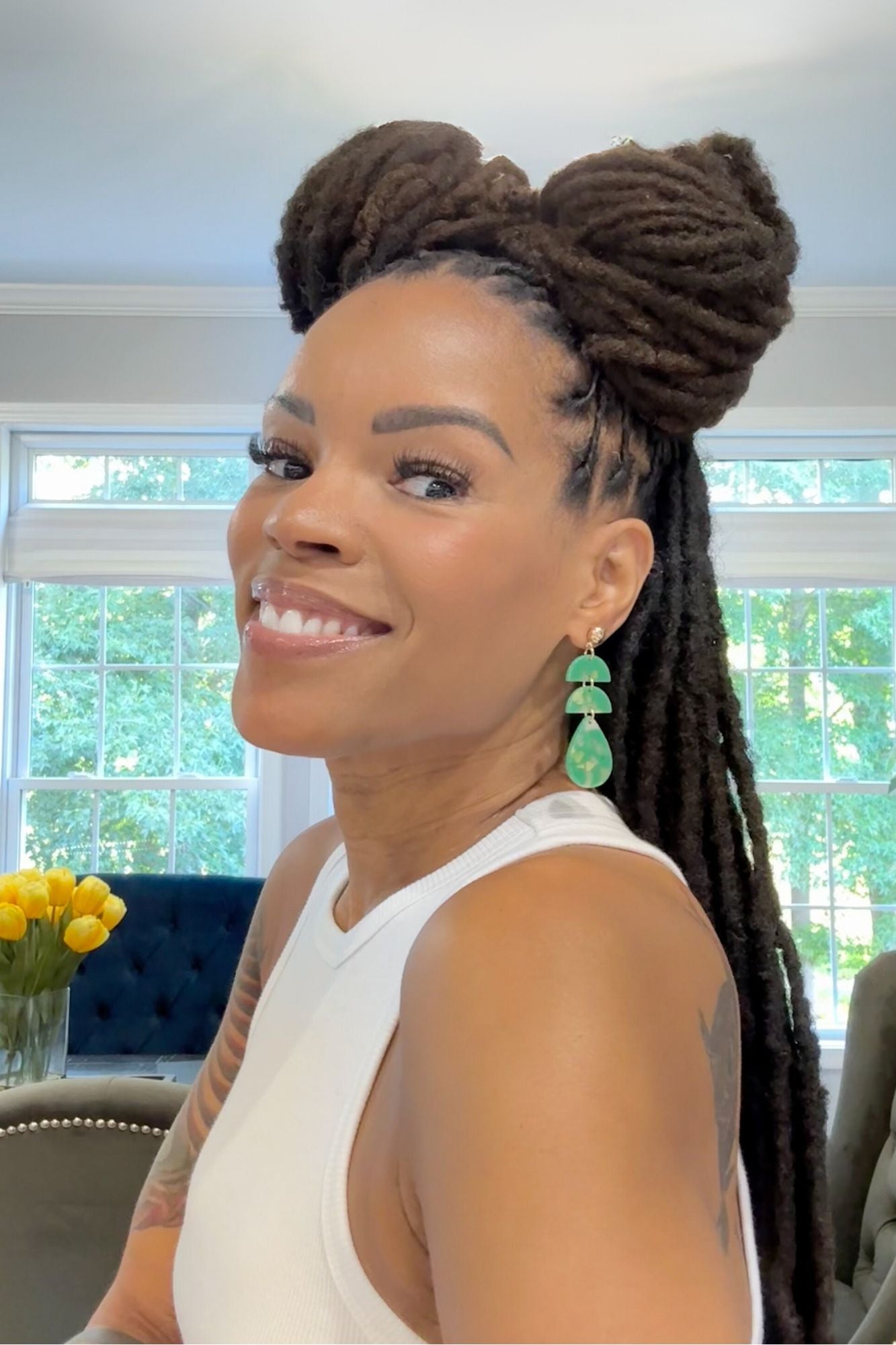 Emerald Dream Drop Earrings - Adorned Rebel