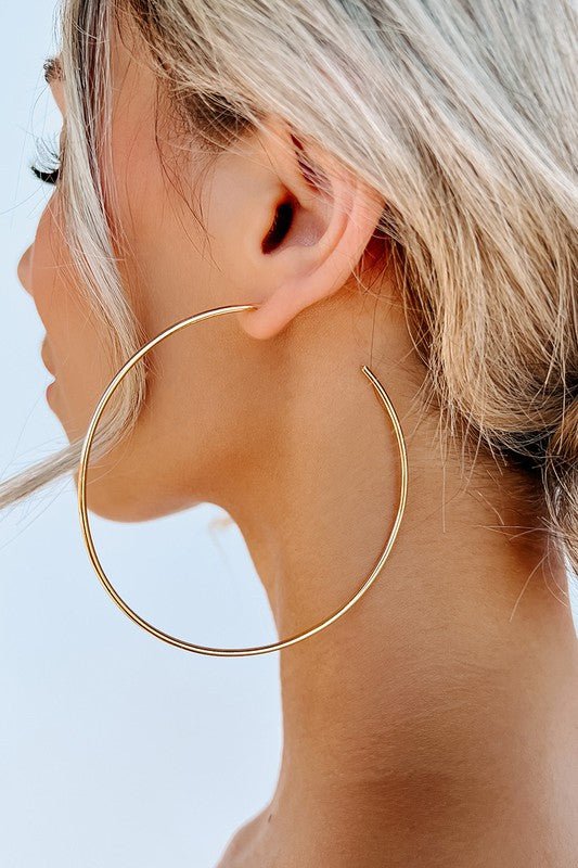 Essential Large Gold Hoop Earrings - Adorned Rebel