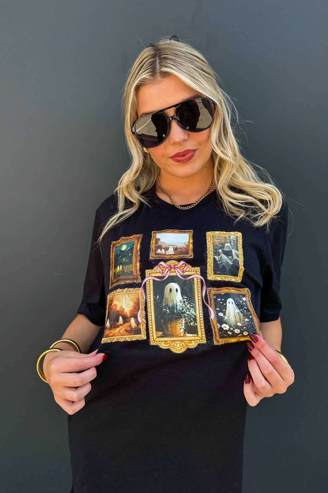 Ghostly Portraits Graphic Tee - Adorned Rebel