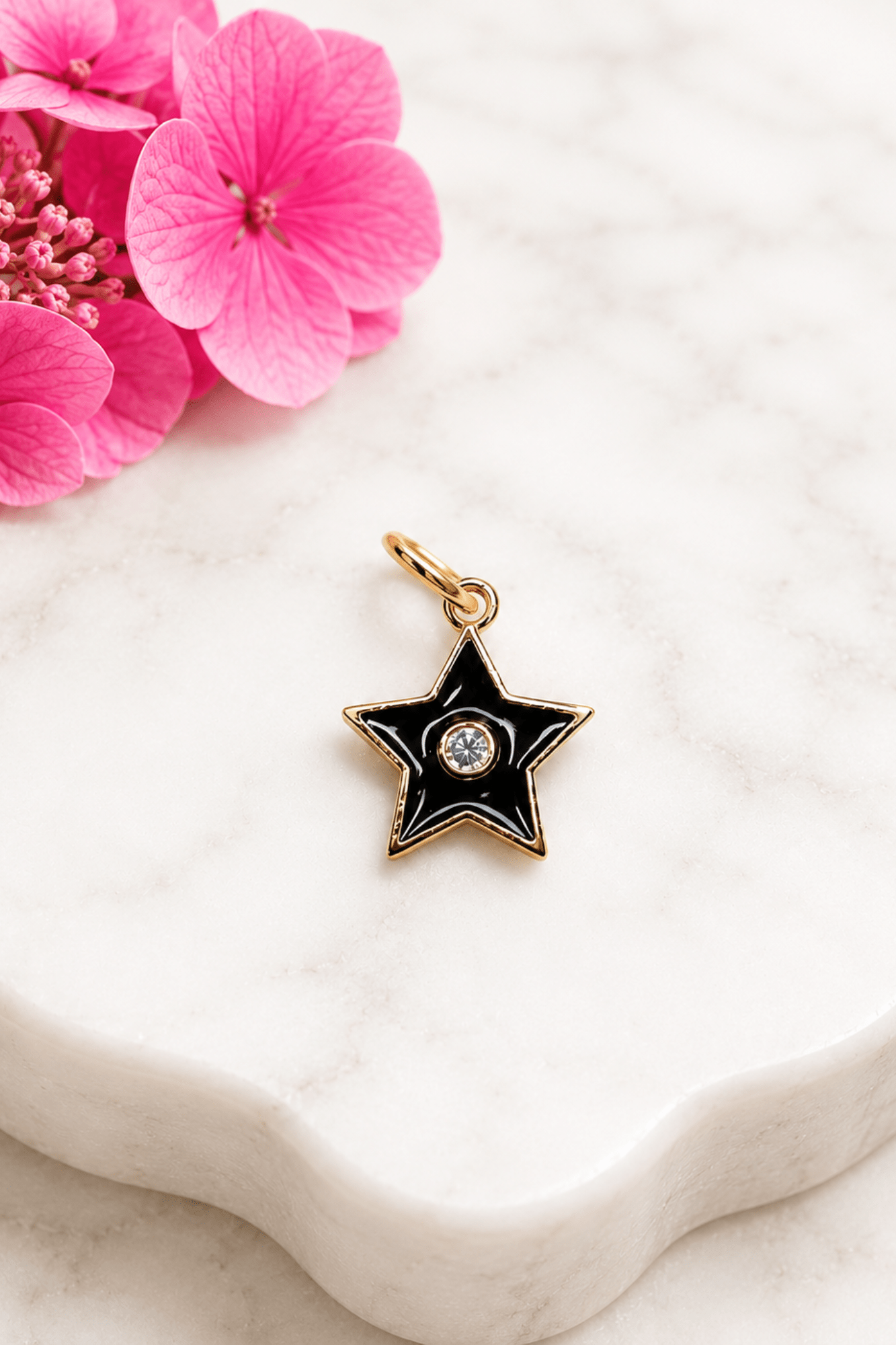 Gold and Black Star Charm - Adorned Rebel