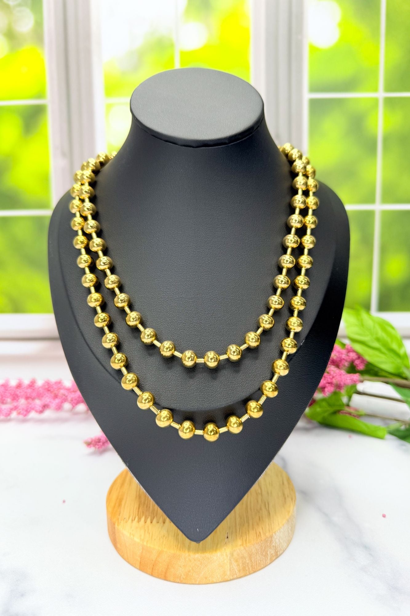 Gold Ball & Chain Necklace - Adorned Rebel