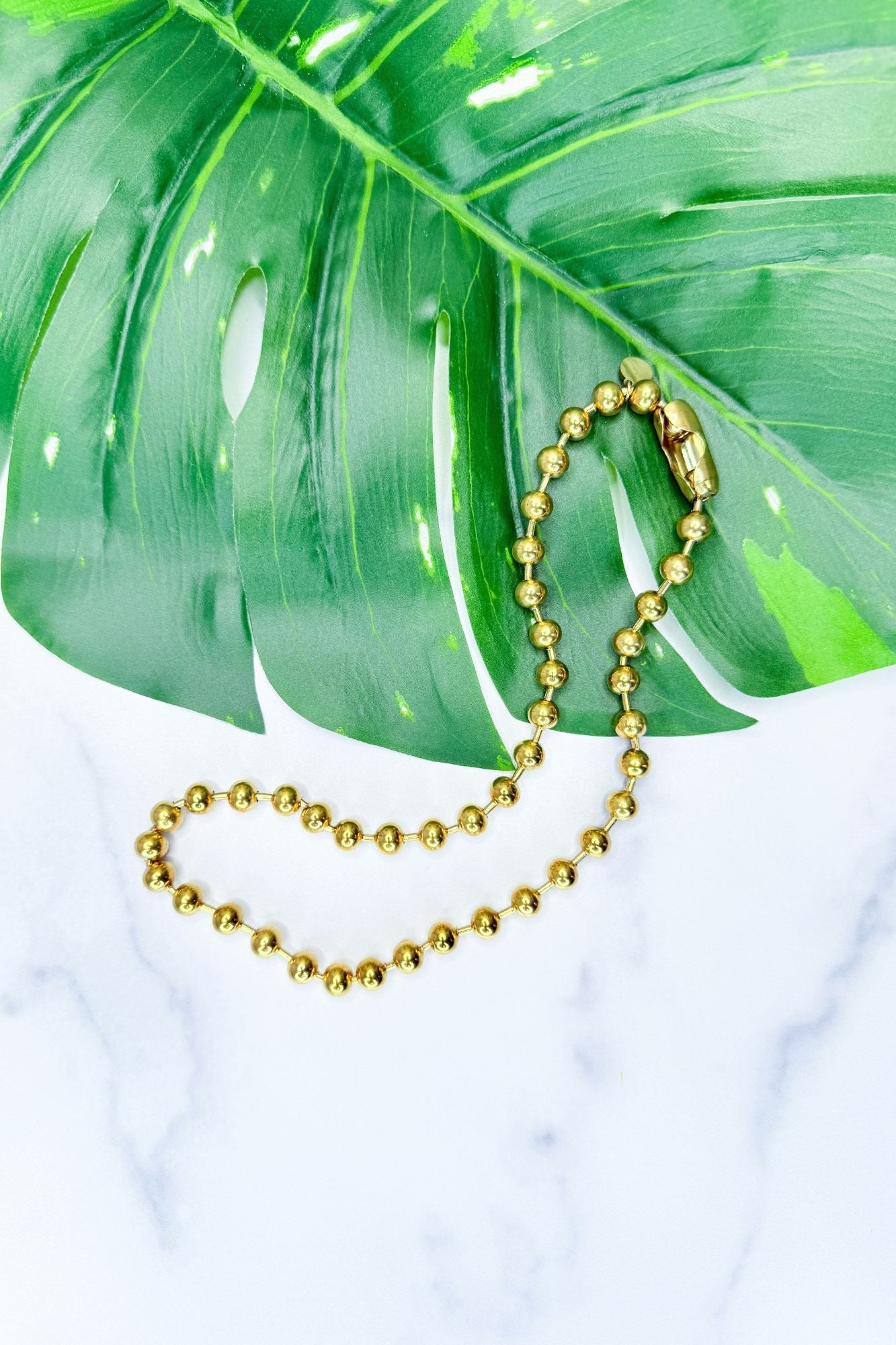 Gold Ball & Chain Necklace - Adorned Rebel