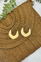 Gold Link Hammered Earrings - Adorned Rebel