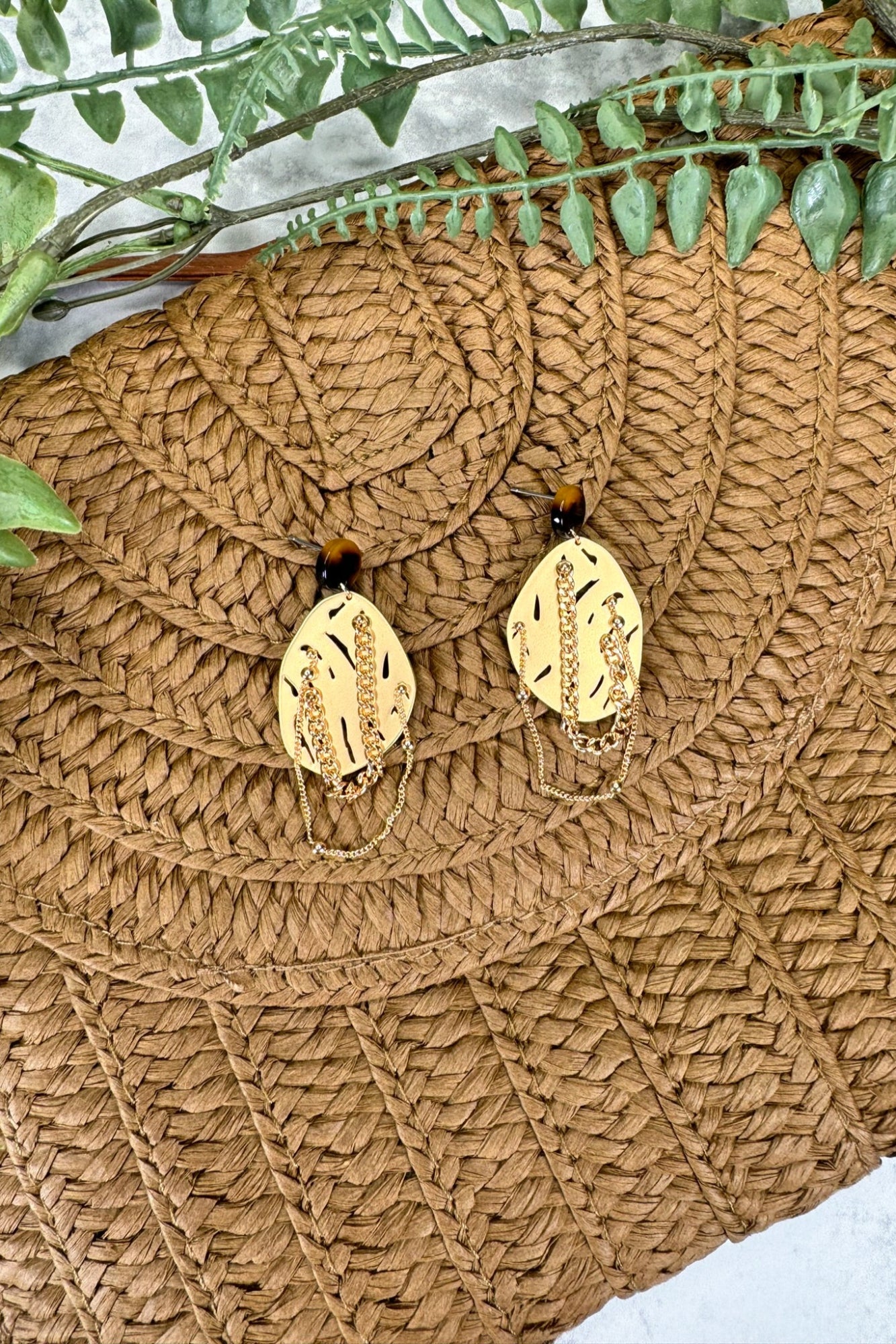 Golden Drip Chain Earrings - Adorned Rebel