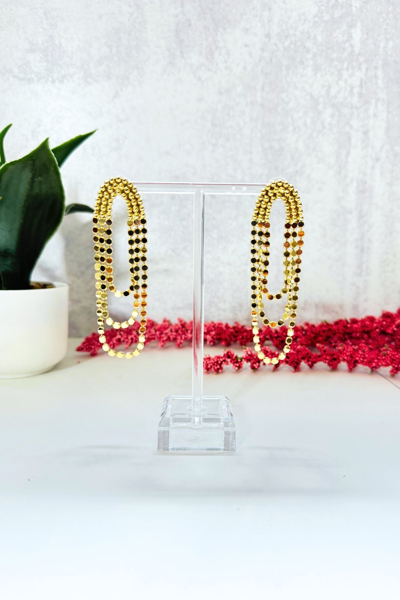 Golden Gala Drop Earrings - Adorned Rebel