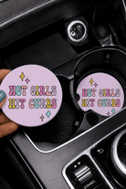 Hot Girls Hit Curbs Car Coasters - Adorned Rebel