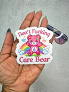 I Don't Care Bear Sticker - Adorned Rebel