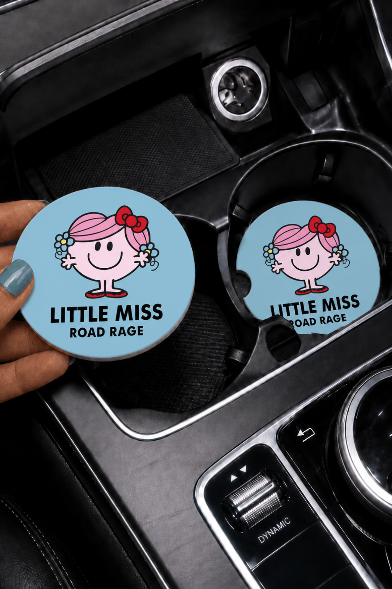 Little Miss Road Rage Car Coasters - Adorned Rebel