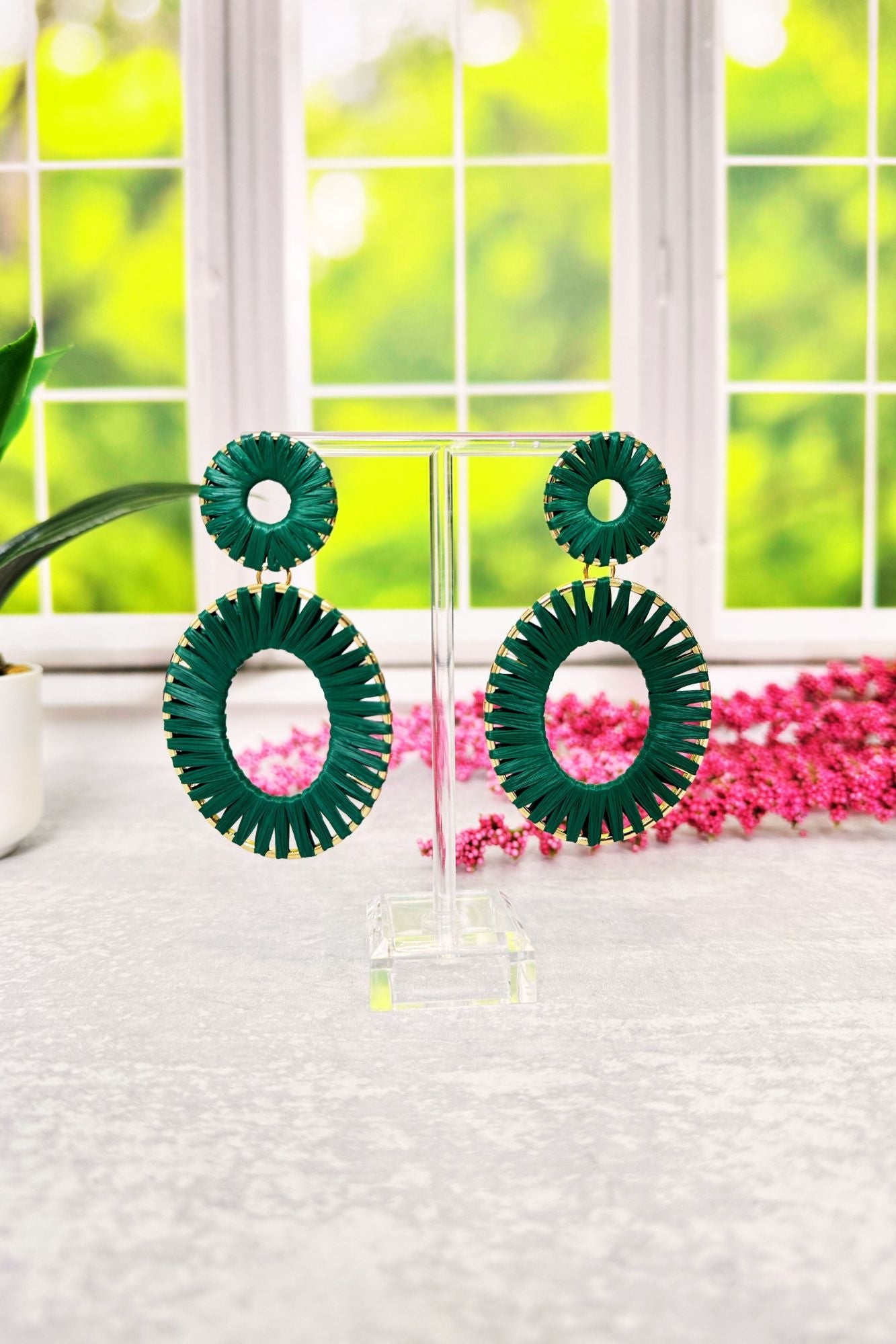 Lush Green Dangle Earrings - Adorned Rebel