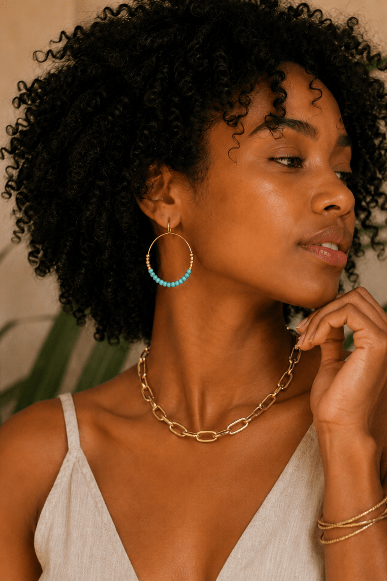Natural Stone Circle Earrings - Adorned Rebel