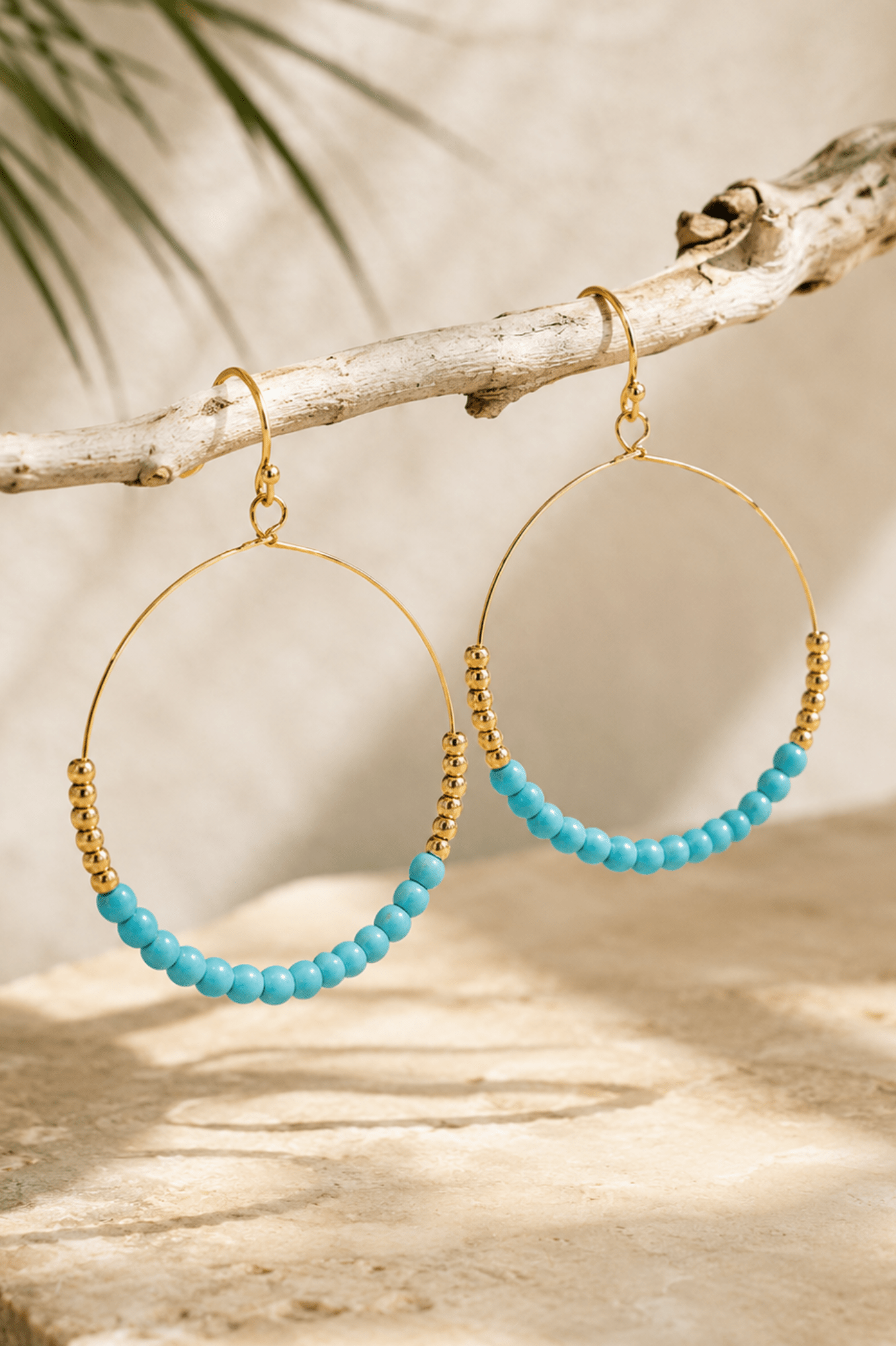 Natural Stone Circle Earrings - Adorned Rebel