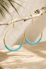 Natural Stone Circle Earrings - Adorned Rebel