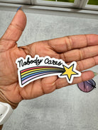 Nobody Cares Shooting Star Sticker - Adorned Rebel