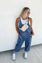 On - the - Go Denim Jumpsuit - Adorned Rebel