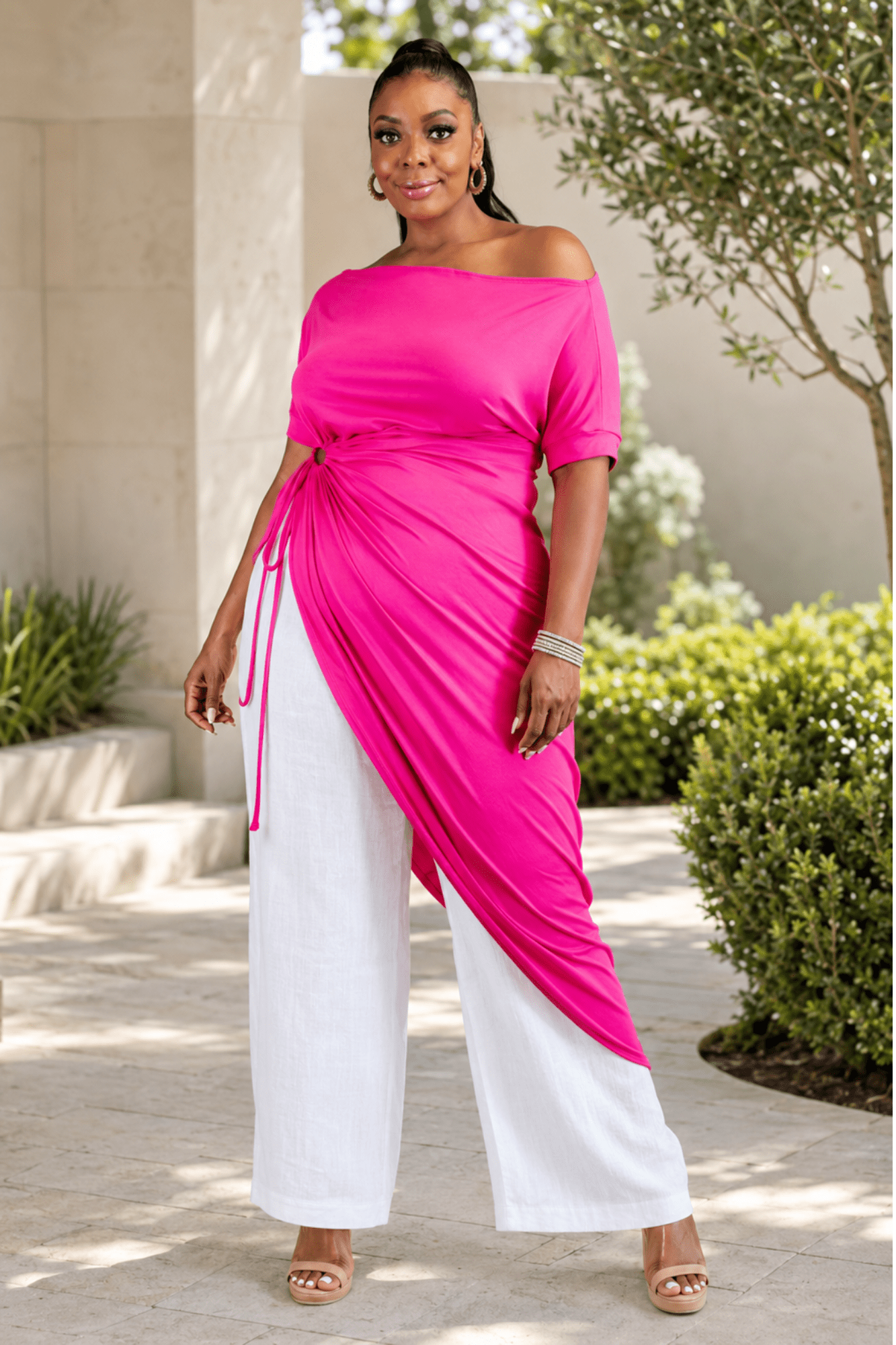 Pink To The Point Tunic Top - Adorned Rebel
