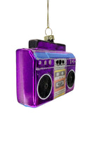 Purple Boombox Ornament - Adorned Rebel