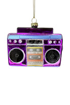 Purple Boombox Ornament - Adorned Rebel