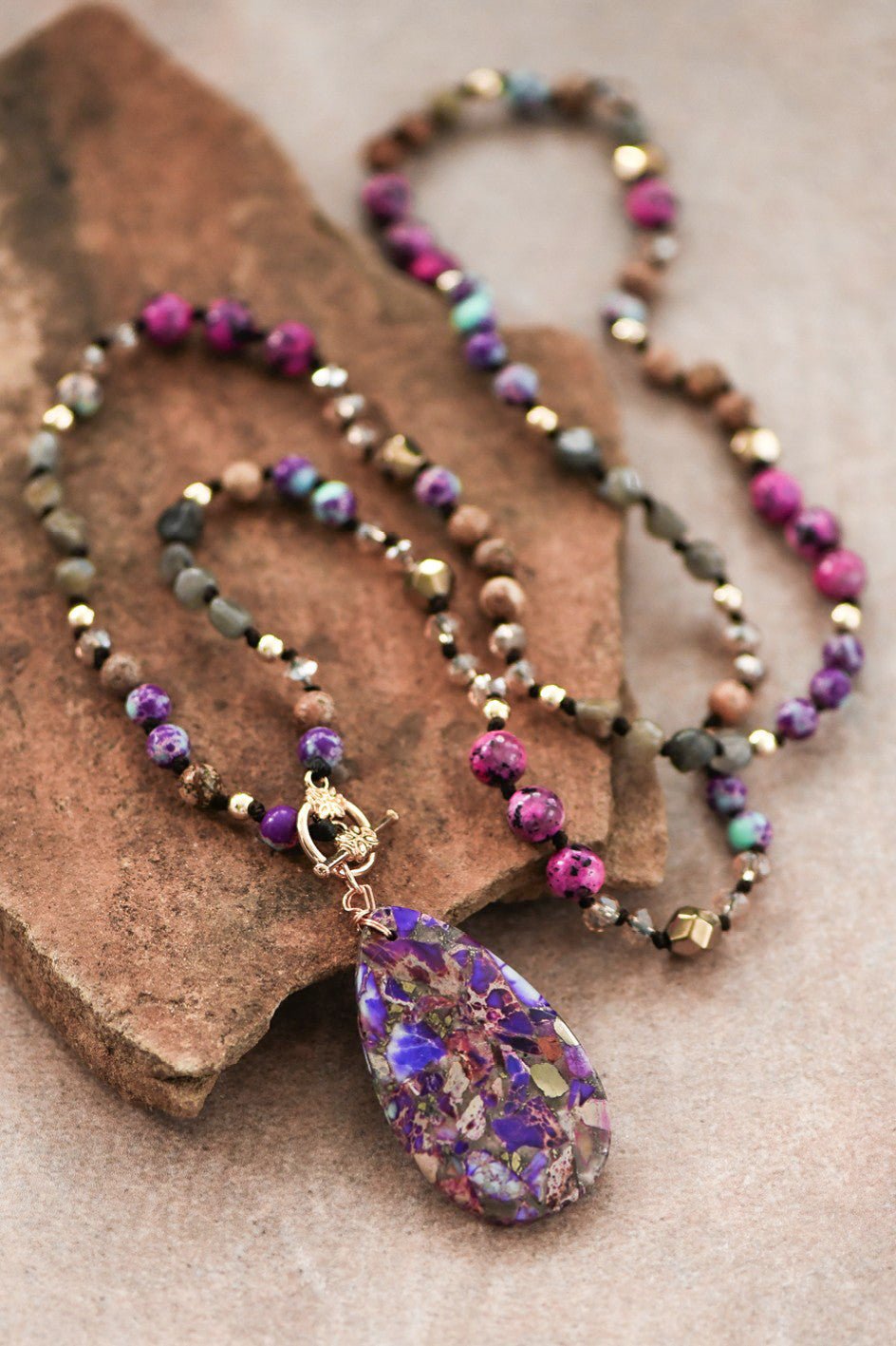 Purple Haze Jasper Necklace - Adorned Rebel