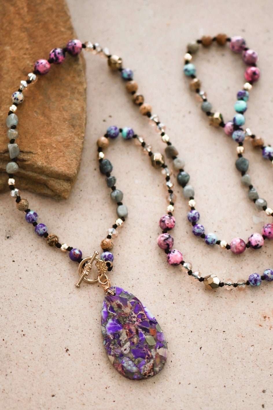 Purple Haze Jasper Necklace - Adorned Rebel