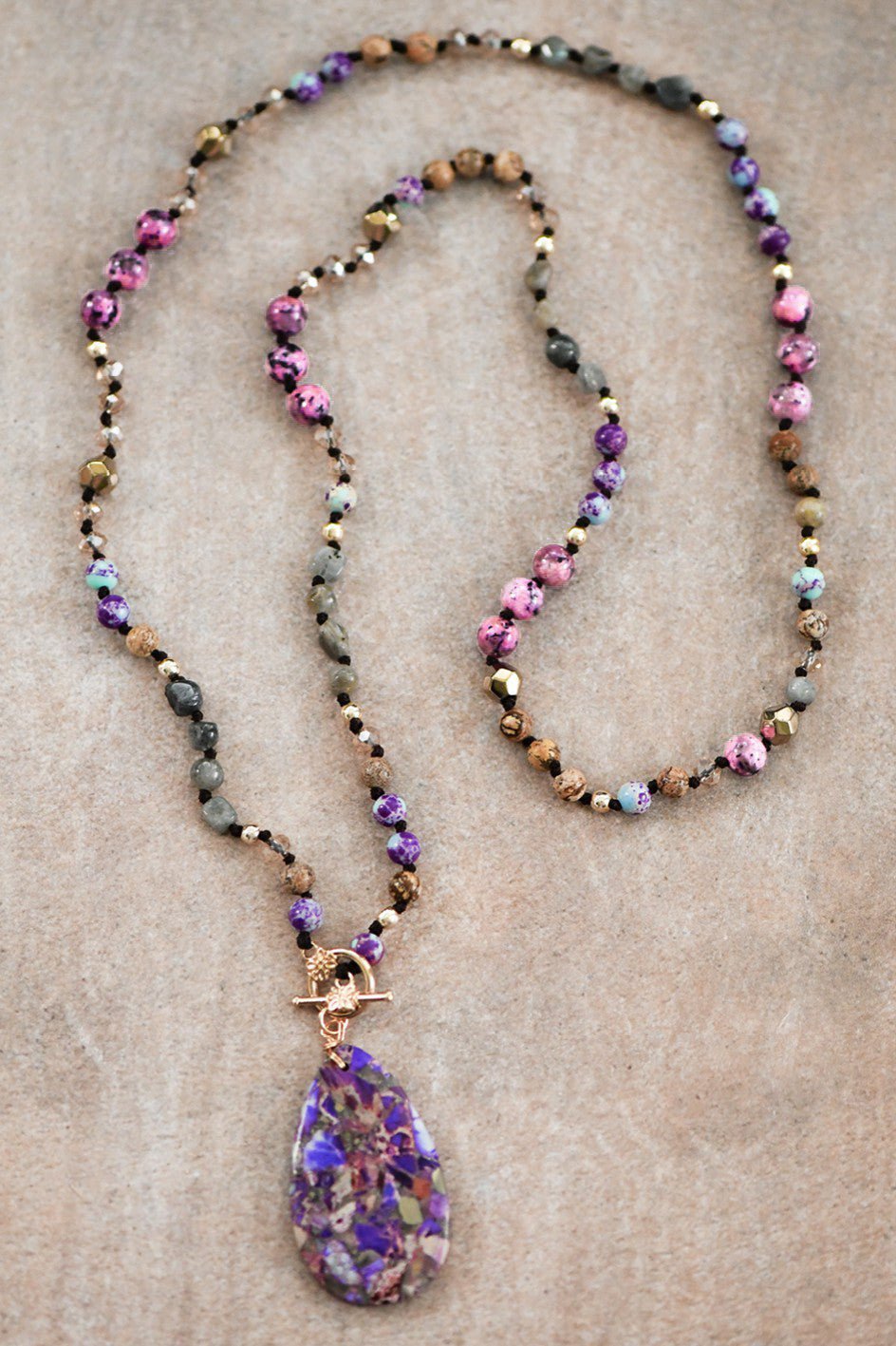 Purple Haze Jasper Necklace - Adorned Rebel