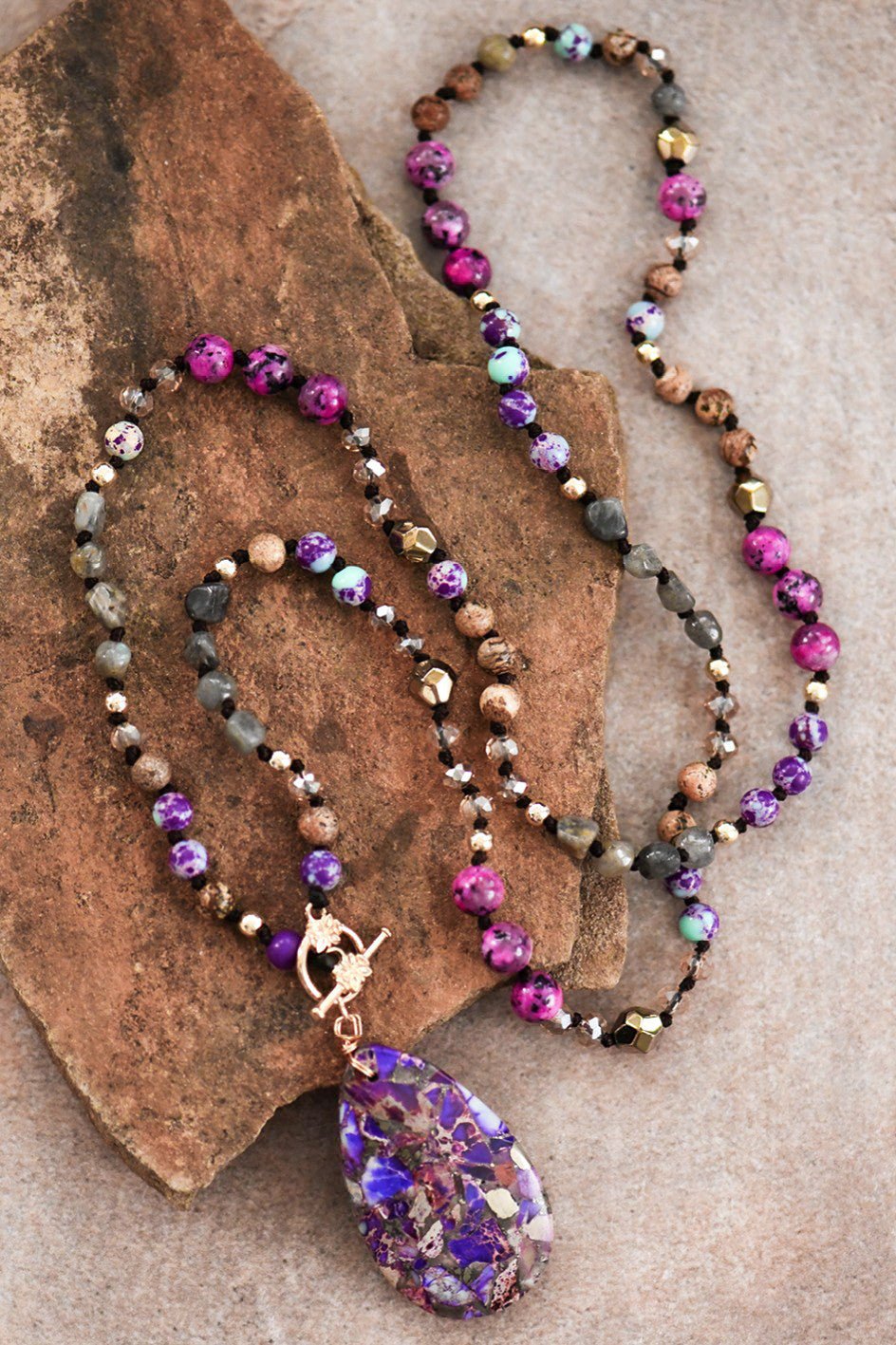 Purple Haze Jasper Necklace - Adorned Rebel