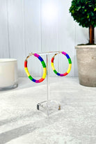 Rainbow Radiance Hoop Earrings - Adorned Rebel