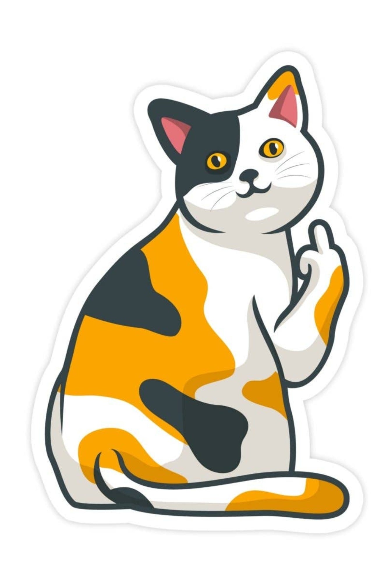 Sassy Calico Cat Sticker - Adorned Rebel