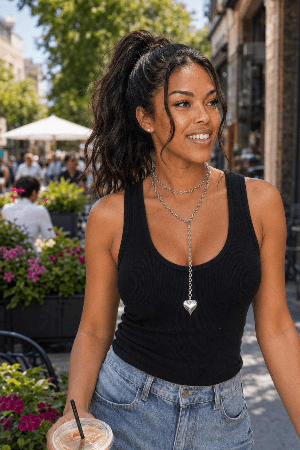 Silver Luxe Heart Convertible Necklace - Adorned Rebel
