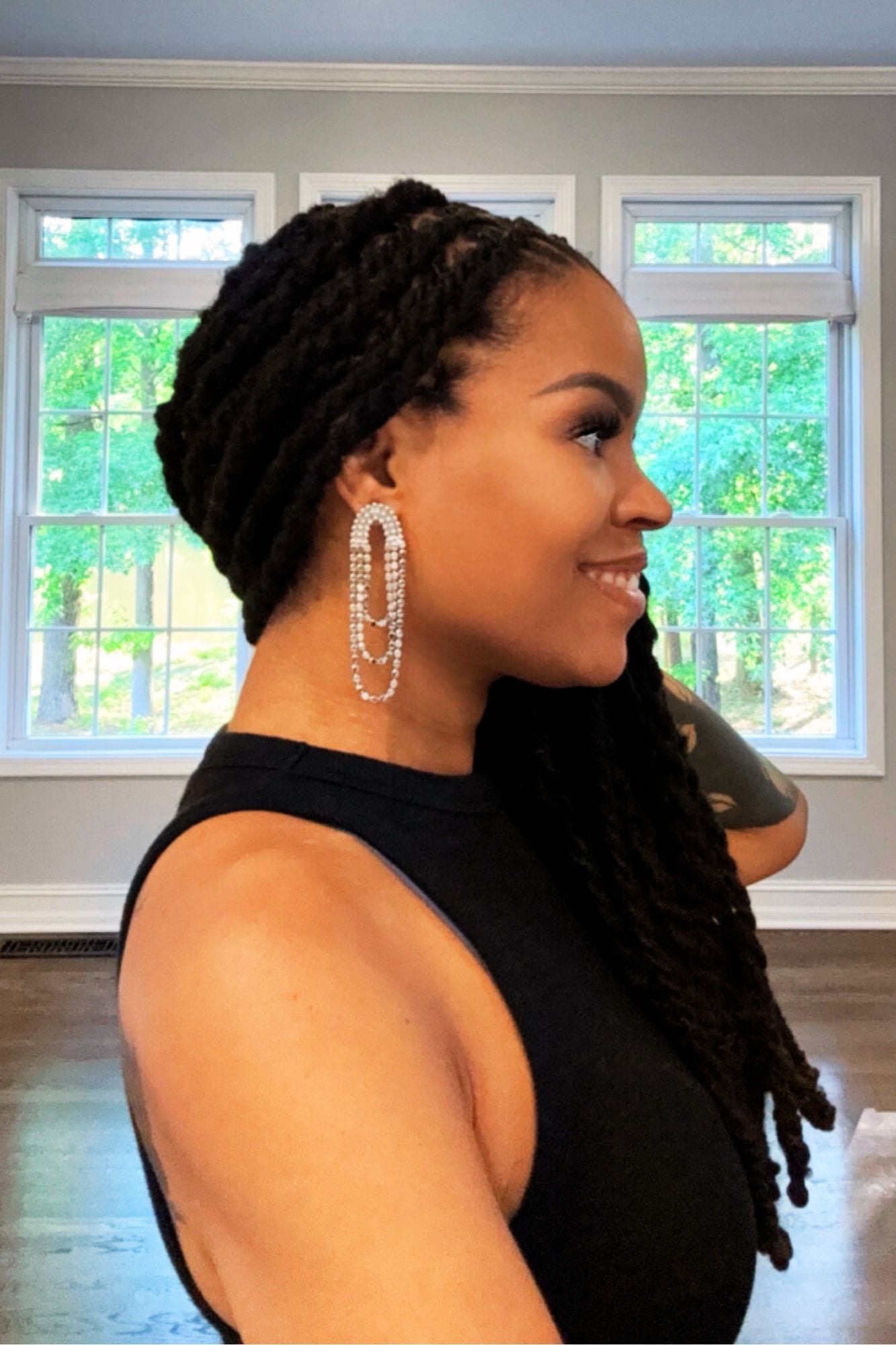 Sparkling Silver Drop Earrings - Adorned Rebel