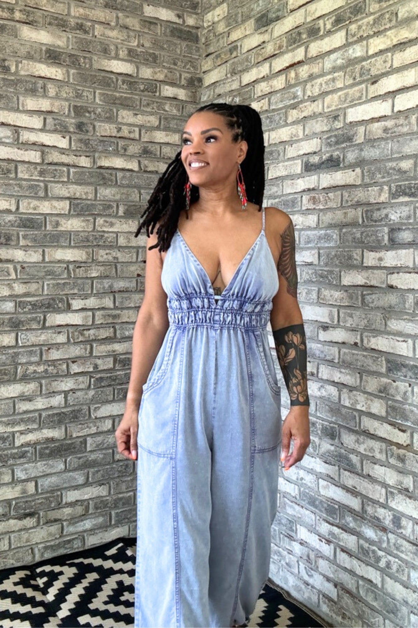 Steppin Out Woven Jumpsuit - Adorned Rebel