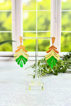 Tropical Sunset Leaf Earrings - Adorned Rebel