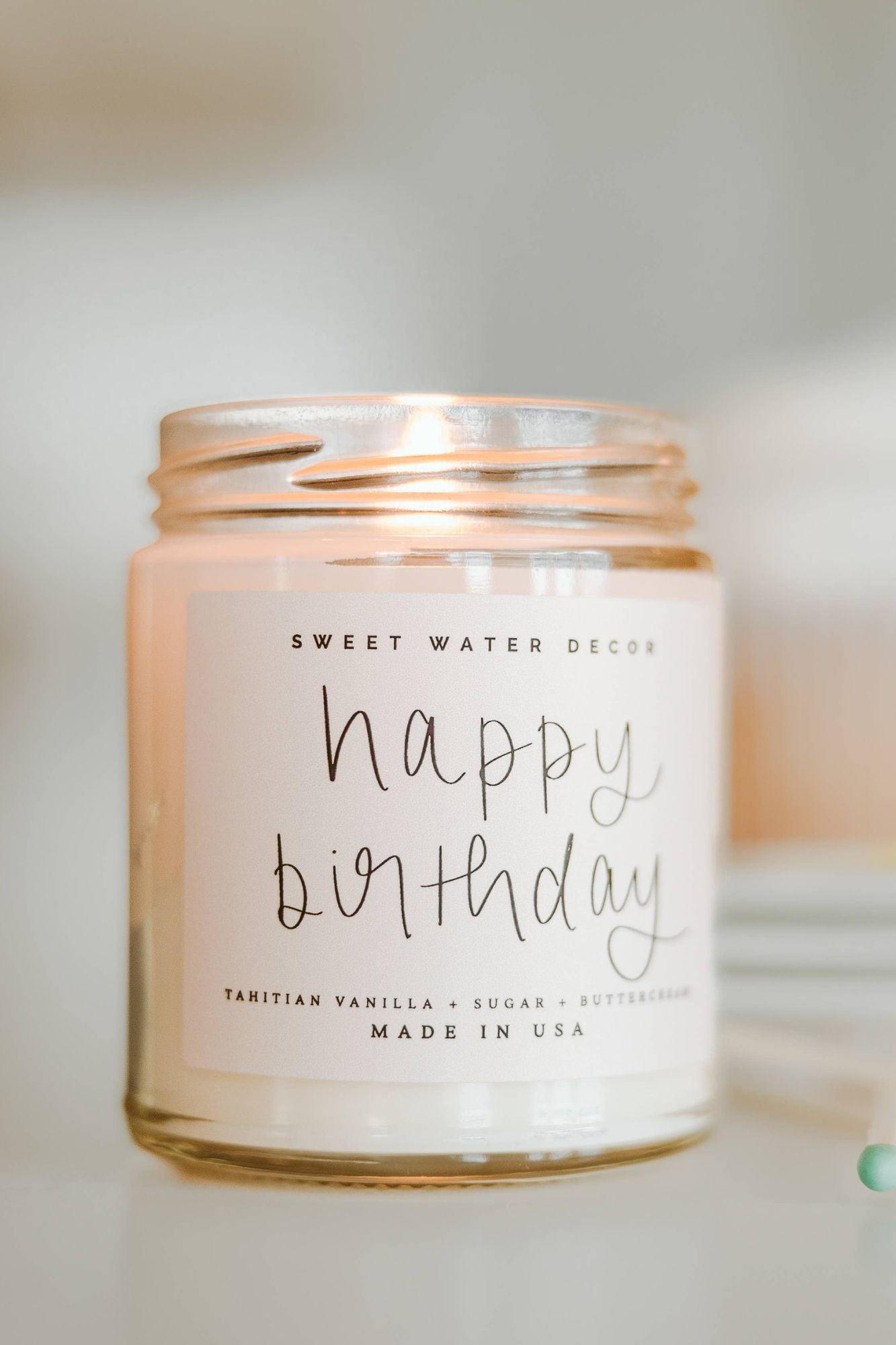 Vanilla Buttercream Birthday Candle - Adorned Rebel