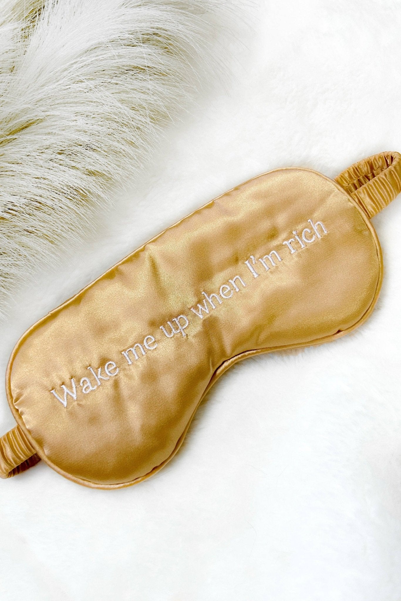 "Wake Me Up When I’m Rich" Sleep Mask - Adorned Rebel