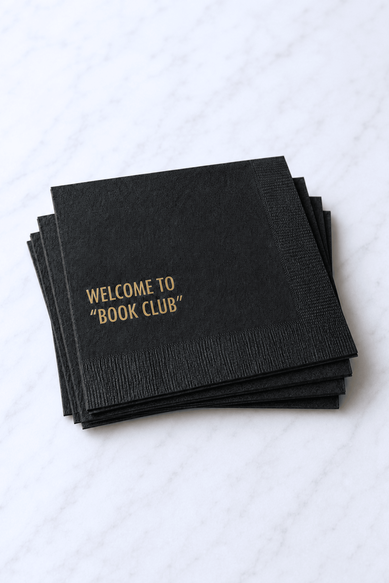 Welcome to “Book Club” Cocktail Napkins - Adorned Rebel