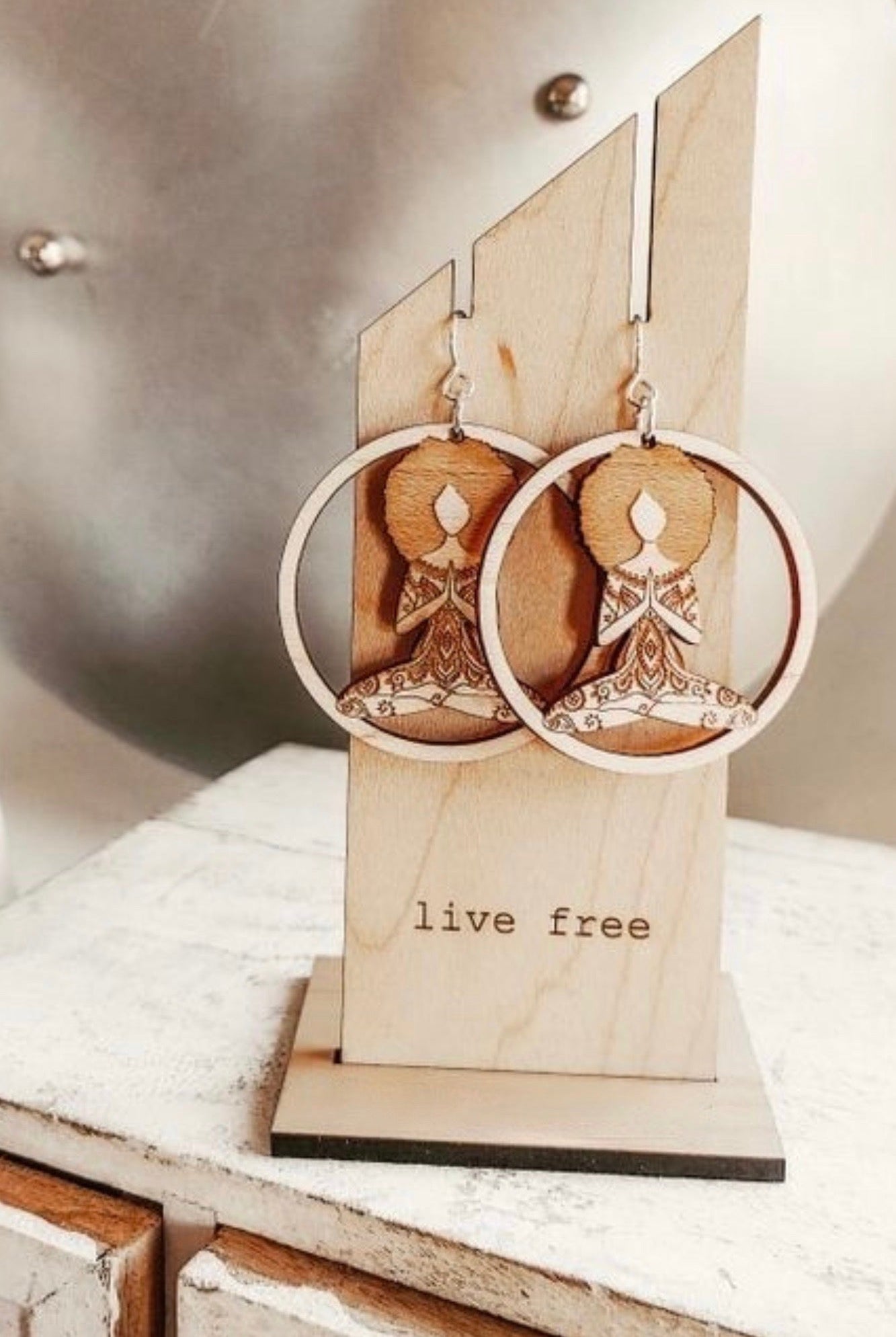 And So It Is Maple Wood Earrings - Two Elevens Boutique