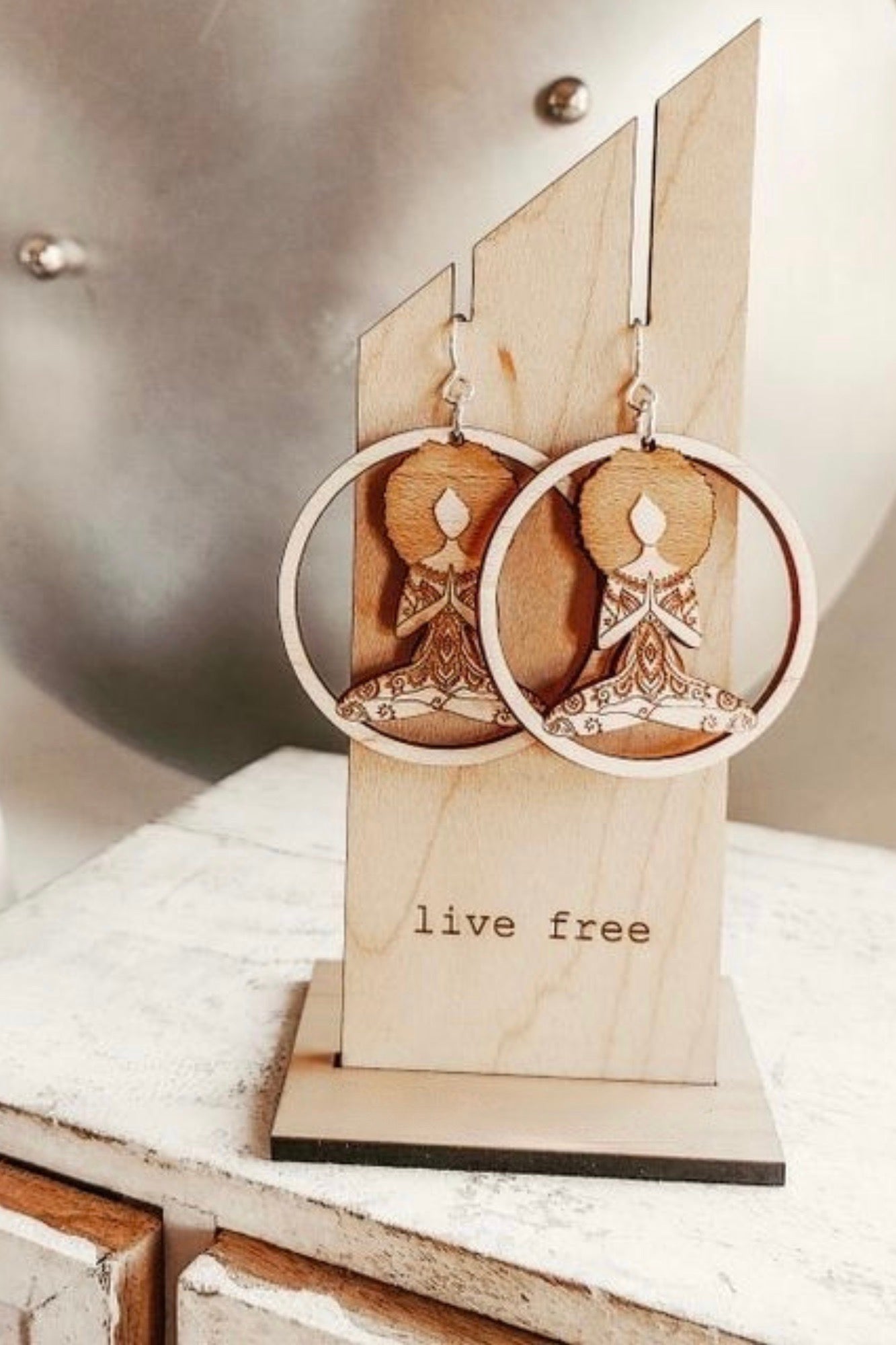 And So It Is Maple Wood Earrings - Two Elevens Boutique